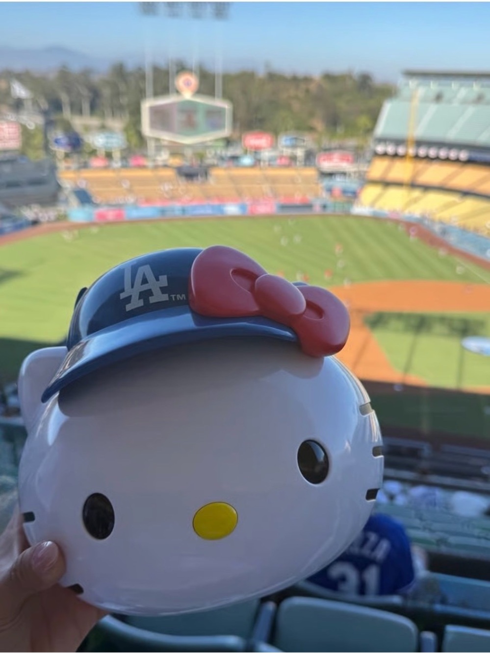 NWT Limited Edition Hello Kitty Dodgers Baseball Popcorn Bucket